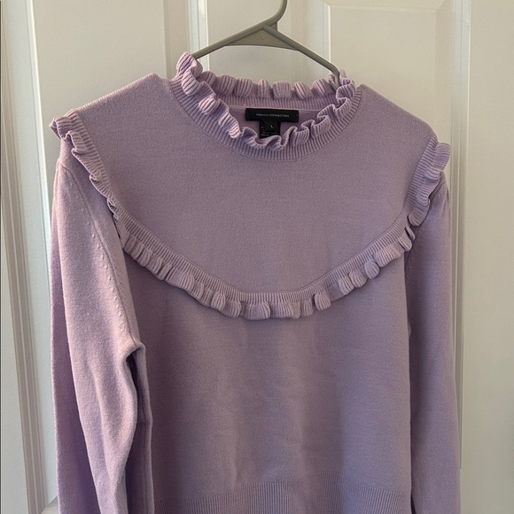 French Connection Lilac Ruffled Sweatshirt - Picture 3 of 3
